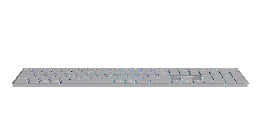 CANYON bezdrátová klávesnice HKB-W11 EN/CS RGB šedá