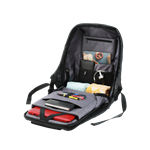 CANYON BP-9 batoh proti krádeži, pro 15.6" – 17" notebook, integrovaný USB konektor, černo-šedá