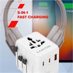 CANYON cestovní adapter OnTour 20 EU/UK/US/AUS 20W White