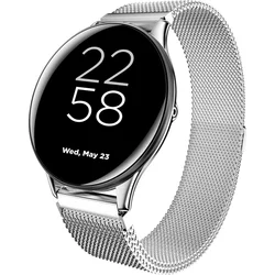 CANYON chytré hodinky Lemongrass, 1,3" IPS dotykový displej, IP68, režim Multi-sport, iOS/android, stříbrná CNS-SW70SS - Hodinky