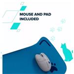 CANYON Kitty edition HSET-W6, bezdrôtová klávesnica SET + optická myš + ochranné puzdro + podložka, ružová