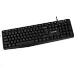 CANYON klasická USB klávesnice, omývatelná, černá, RU layout/Cyrilice, černá
