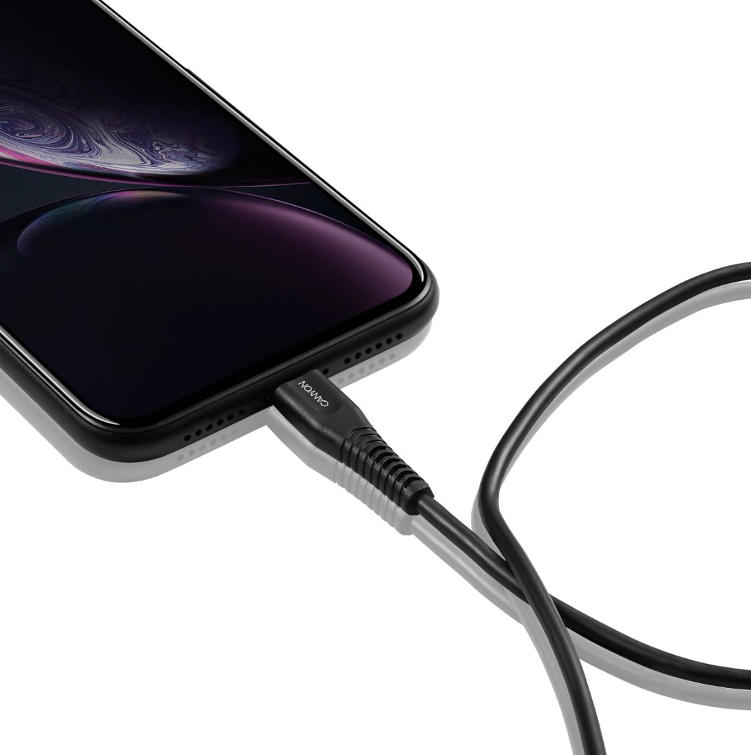 CANYON Lightning nabíjací kábel MFI-4, USB-C Napájanie 18 W, certifikovaný spoločnosťou Apple, dĺžka 1,2 m, čierny