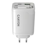 CANYON OnCharge 65RC Build-In Cable USB-C 65W 1xPD 1xQC EU White nabíječka