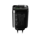 CANYON OnCharge 65RC Zabudovaný kábel USB-C 65W 1xPD 1xQC EU Čierna nabíjačka
