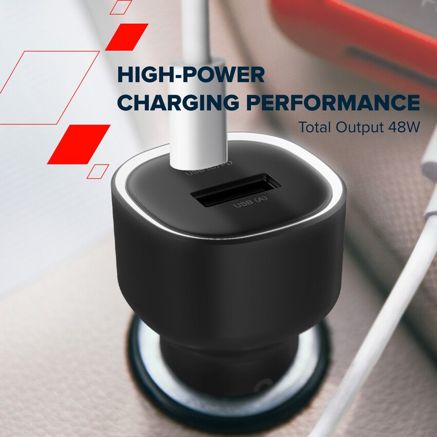 CANYON OnDrive 48 PD48W USB-A+USB-C čierna nabíjačka do auta