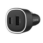 CANYON OnDrive 48 PD48W USB-A+USB-C čierna nabíjačka do auta