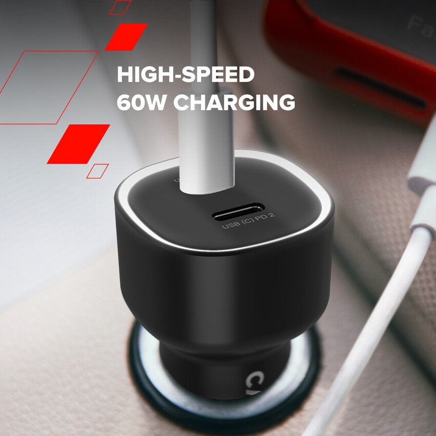 CANYON OnDrive 60 PD 60W 2xUSB-C Čierna nabíjačka do auta