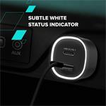 CANYON OnDrive 60 PD 60W 2xUSB-C Čierna nabíjačka do auta
