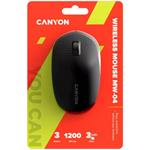 CANYON Optická bezdrôtová myš MW-4, 1200 dpi, Bluetooth, batéria AA, čierna