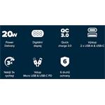 CANYON powerbanka 30000mAh CNE-CPB301W