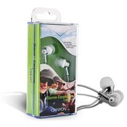 CANYON sluchátka CNR-EP7 20Hz-20kHz, kabel 1,5m, ear plug,white+silver