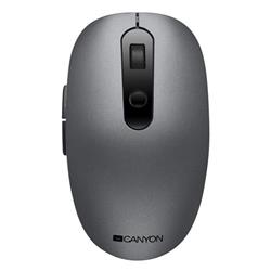 CANYON tichá optická bezdrôtová myš 2v1 CMSW09, nastaviteľné rozlíšenie 800/1000/1200/1500 dpi, 2v1 (BT/2,4 GHz), sivá