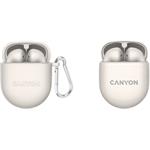 CANYON TWS6BE Bluetooth bezdrátová sluchátka s mikrofonem, béžová