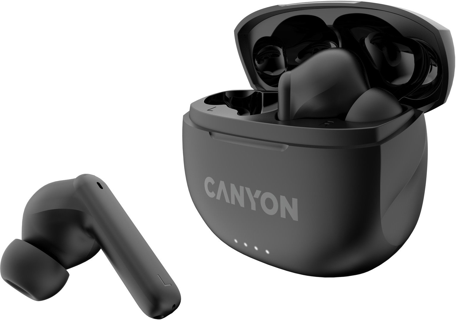 CANYON TWS8B Bluetooth bezdrátová sluchátka s mikrofonem, černá