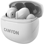 CANYON TWS8W Bluetooth bezdrátová sluchátka s mikrofonem, bílá