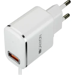 CANYON univerzální 1x USB nabíječka do sítě s ochranou proti přepětí, lighting CNE-CHA043WS - Mobilní telefony - příslušenství