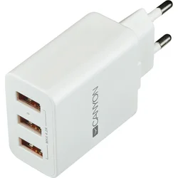 CANYON univerzální 3x USB nabíječka do sítě s ochranou proti přepětí CNE-CHA05W