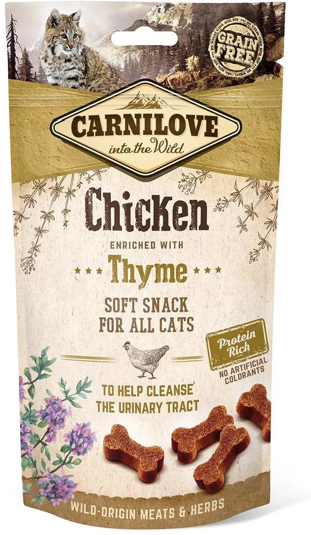 Carnilove Cat Semi Moist Snack Chicken obohatený o tymián 50g pamlsky pre mačky
