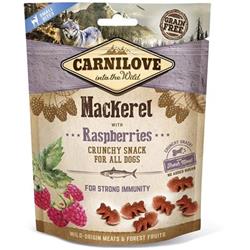 Carnilove Dog Crunchy Snack Makrela s malinami s čerstvým mäsom 200g pochúťky pre psov