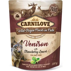 Carnilove Dog Pouch Paté Venison with Strawberry Leaves 300g kapsičky pro psy