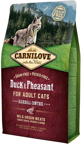 Carnilove Duck & Pheasant for Adult Cats – Hairball Control 2kg granule pro kočky