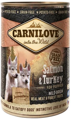 Carnilove Wild Meat Salmon & Turkey for Puppies 400g konzerva pro štěňata