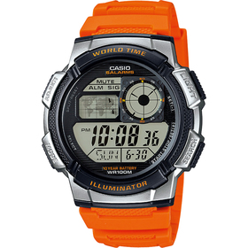 Casio AE-1000W-4BVEF Digitální pánské náramkové hodinky, oranžová