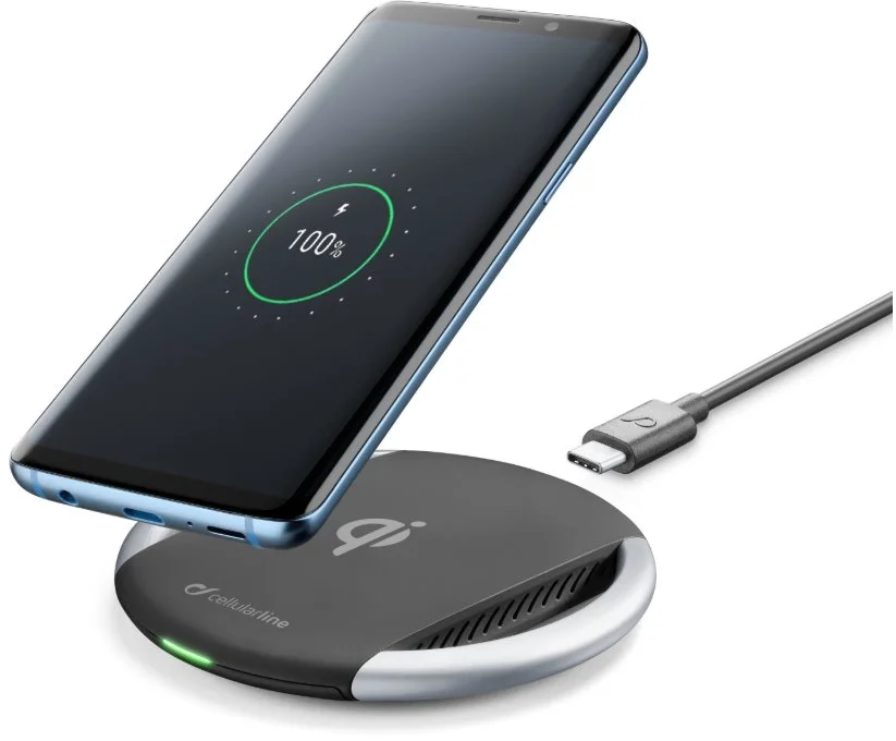 CellularLine Wireless Fast Charger + Fast Charge adaptér 10W WIRELESSPAD10WTYCK
