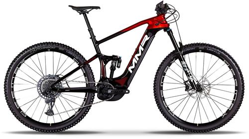 Celoodpružený elektrický bicykel MMR X-BOLT 140 10 BLACK N CHROME RED 18-M