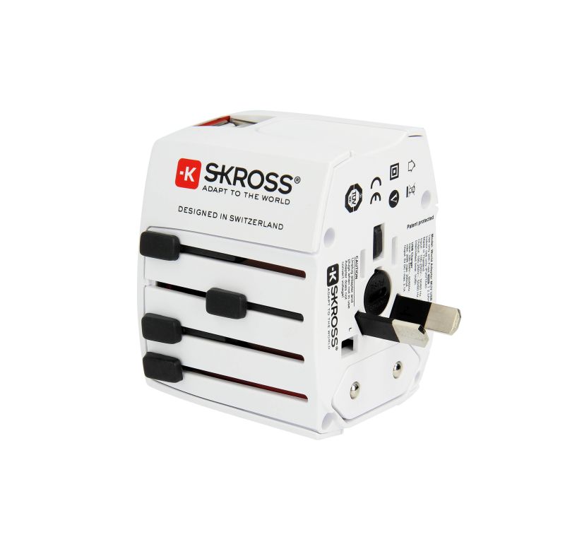 Cestovný adaptér SKROSS MUV USB, USB A+C, univerzálny pre 150 krajín