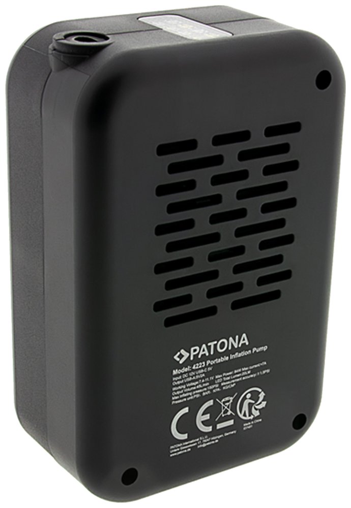 Cestovný mini kompresor a powerbanka PATONA s kapacitou 4000 mAh