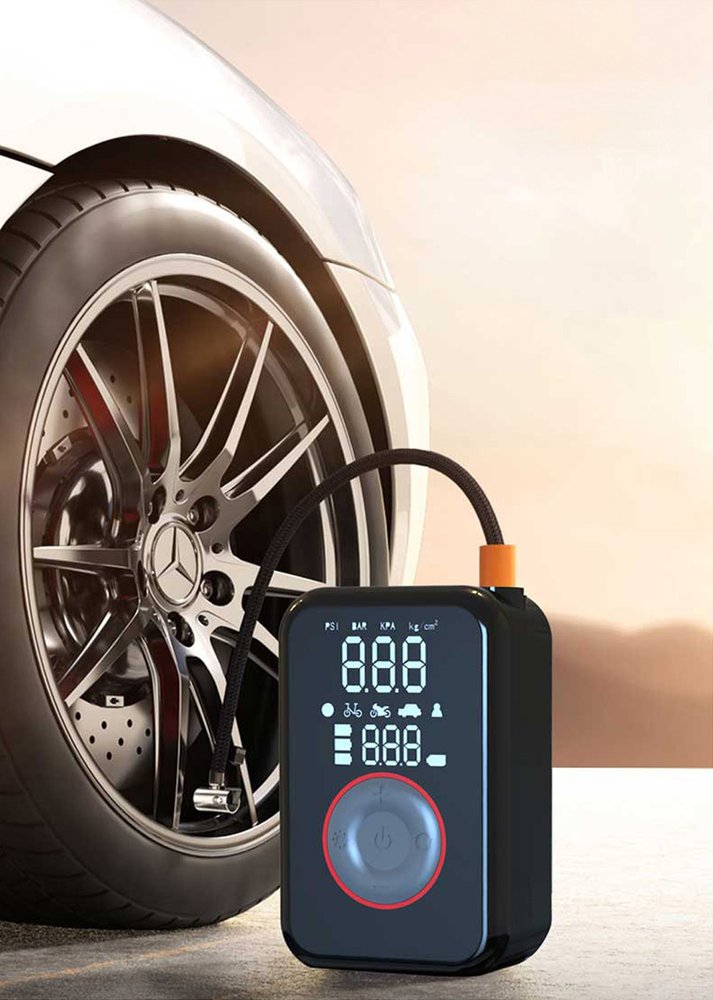 Cestovný mini kompresor a powerbanka PATONA s kapacitou 4000 mAh