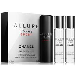 Chanel Allure Homme Sport EdT 3x20 ml Pro muže plnitelný flakón