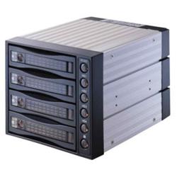 CHIEFTEC interní box do 5,25" pro 4x SATA HDD, černý, hot-swap, full ALU