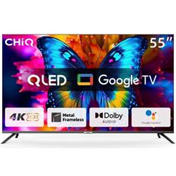 CHiQ U55QM8E TV 55", UHD, QLED, smart, Google TV, dbx-tv, Dolby Audio, Frameless