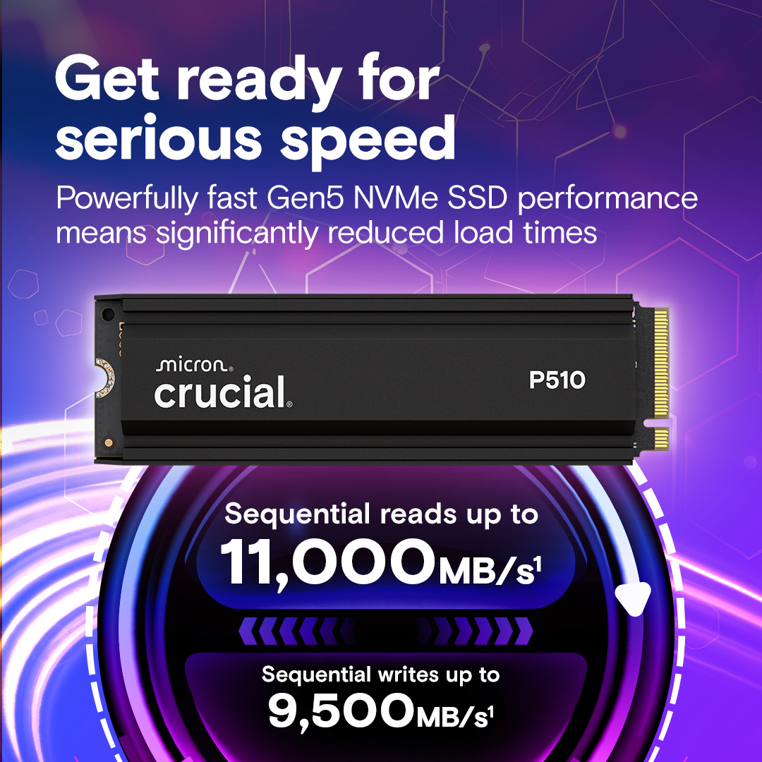 Chladič Crucial P510 2TB