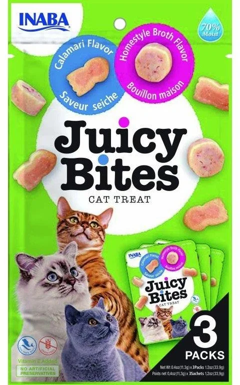 Churu Cat Juicy Bites Broth&Calamari Flavor3x11,3g
