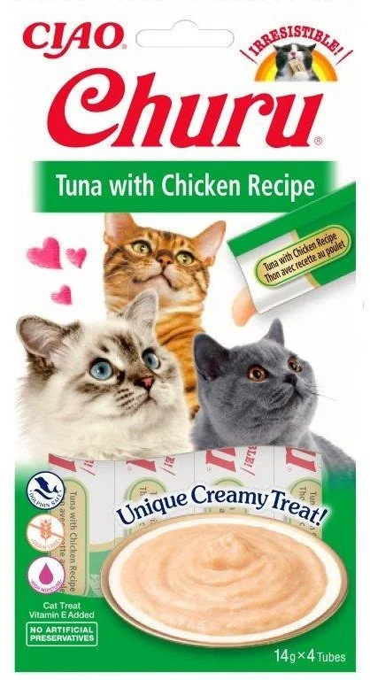 Churu Cat Purée Tuna with Chicken 4x14g