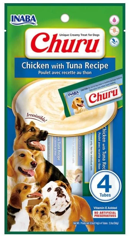 Churu Dog Kuracie mäso s tuniakom 4x14g