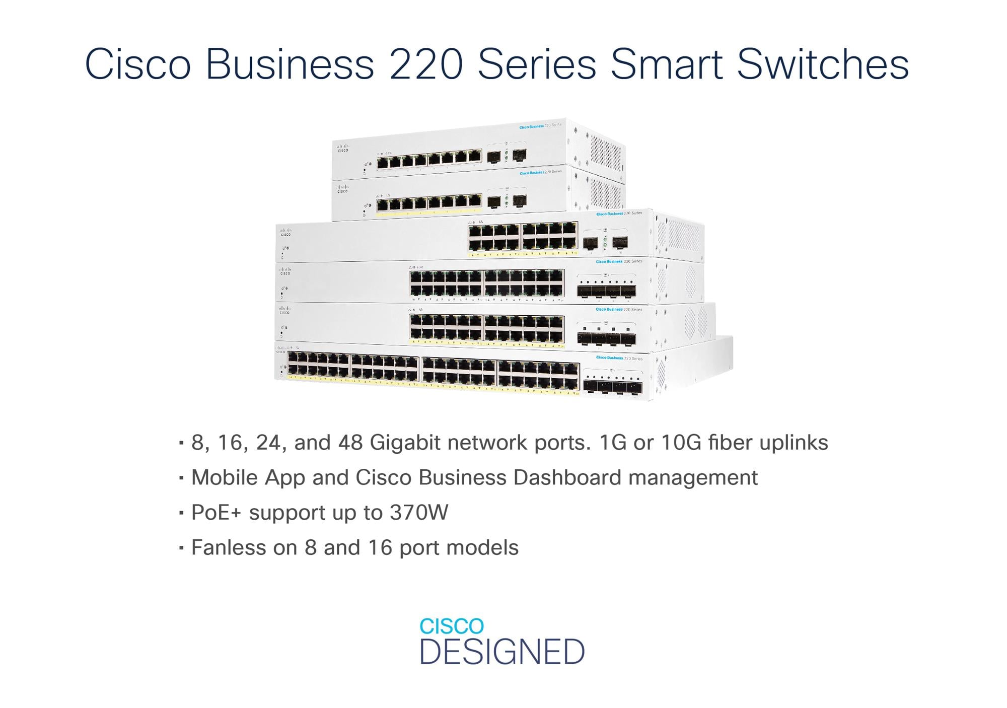 Cisco CBS220-24FP-4X-EU, prepínač
