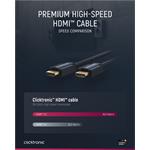 ClickTronic HQ OFC kabel HDMI High Speed s Ethernetem, zlacené, 4K@30Hz, 15m