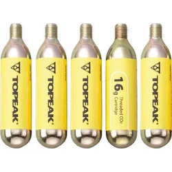 CO2 TOPEAK 16g - 5ks TCOT-5 - Příslušenství na kolo - Pumpy a Hustilky