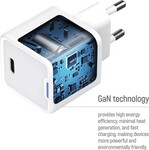 ColorWay 1x USB-C/ sieťová nabíjačka/ GaN/ PD/ PPS/ 25W, biela