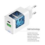 ColorWay 1x USB-C/ sieťová nabíjačka/ GaN/ PD/ PPS/ QC/ 30W/ 100cm kábel v balení/ biela