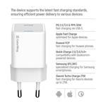 ColorWay 1x USB-C/ síťová nabíječka/ GaN/ PD/ PPS/ 30W, Bílá