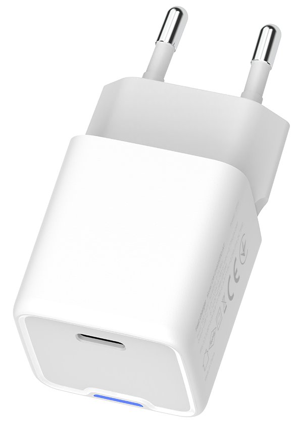 ColorWay 1x USB-C/ síťová nabíječka/ GaN/ PD/ PPS/ 35W, Bílá