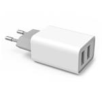 ColorWay 2x USB/ sieťová nabíjačka/ 10W/ 100V-240V/ biela