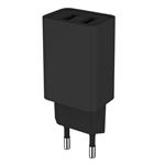 ColorWay 2x USB/ sieťová nabíjačka/ 10W/ 100V-240V/ čierna