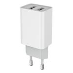 ColorWay 2x USB/ síťová nabíječka/ 10W/ 100V-240V/ Bílá